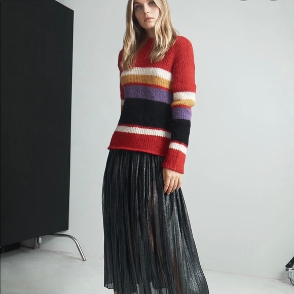 Sanctuary Pleated Silver Skirt - Size: S - Silver - Picture 6 of 15